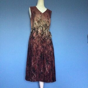Coldwater Creek V- Neck Sleeveless Ombré Dress Size 8 Petite